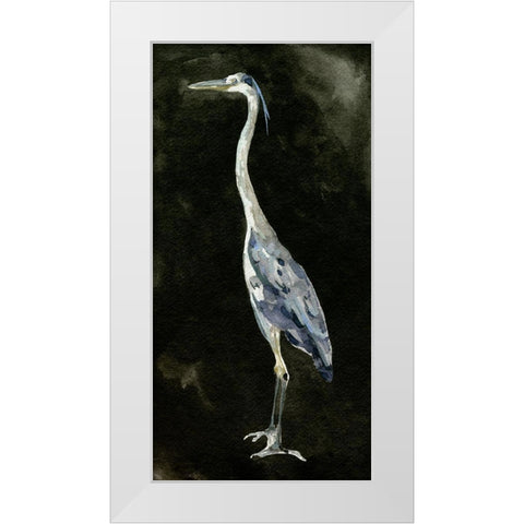 Ebony Egret I White Modern Wood Framed Art Print by Caroline, Emma