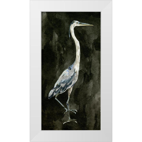 Ebony Egret II White Modern Wood Framed Art Print by Caroline, Emma