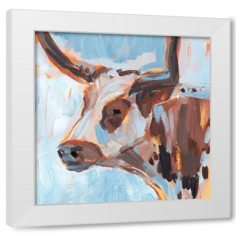 Vivid Cattle II White Modern Wood Framed Art Print by Warren, Annie