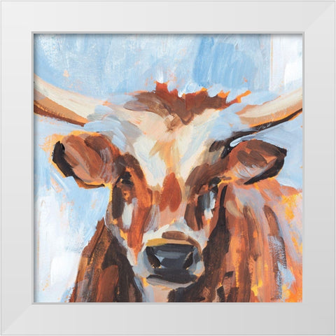 Vivid Cattle IV White Modern Wood Framed Art Print by Warren, Annie