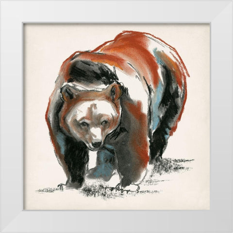 Brown Bear Gestures II White Modern Wood Framed Art Print by Parker, Jennifer Paxton