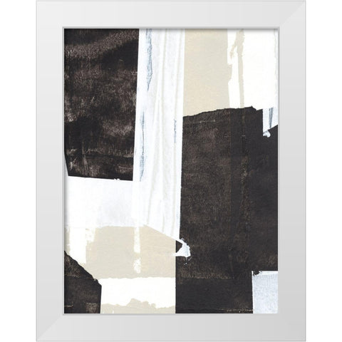 Neutral Intersect V White Modern Wood Framed Art Print by Warren, Annie