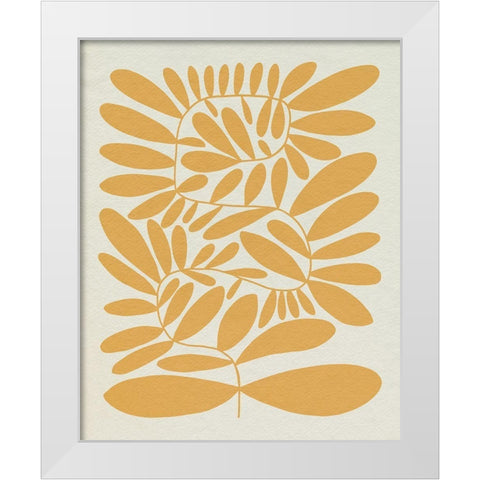 70s Sprig III White Modern Wood Framed Art Print by Caroline, Emma