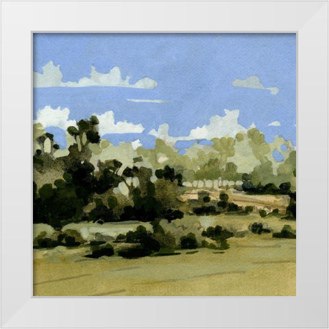 Cerulean Summer I White Modern Wood Framed Art Print by Caroline, Emma
