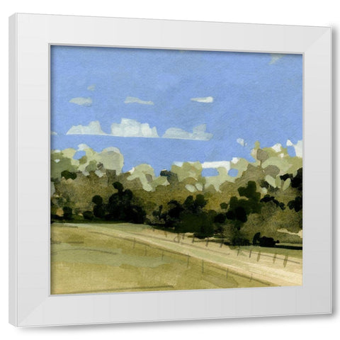 Cerulean Summer II White Modern Wood Framed Art Print by Caroline, Emma