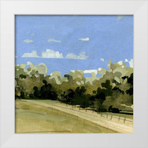 Cerulean Summer II White Modern Wood Framed Art Print by Caroline, Emma
