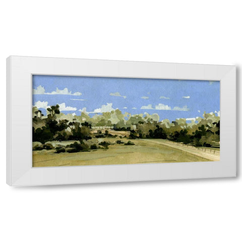 Cerulean Summer III White Modern Wood Framed Art Print by Caroline, Emma
