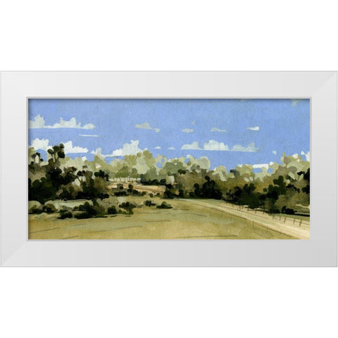 Cerulean Summer III White Modern Wood Framed Art Print by Caroline, Emma