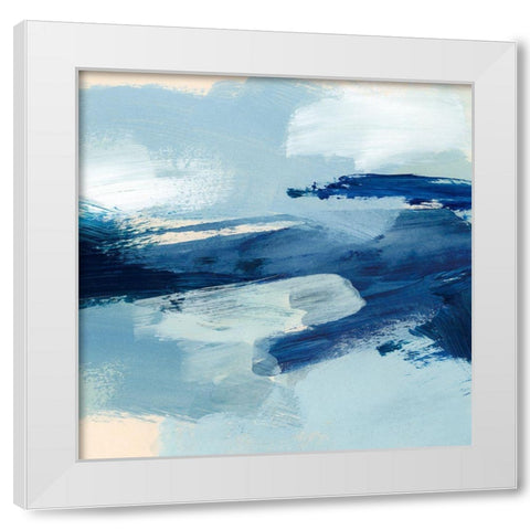 Coastal Brushstrokes III White Modern Wood Framed Art Print by Barnes, Victoria