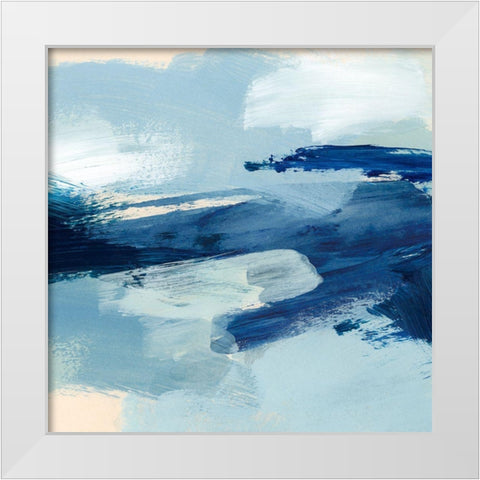 Coastal Brushstrokes III White Modern Wood Framed Art Print by Barnes, Victoria