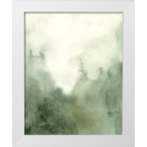 Verdant Fog I White Modern Wood Framed Art Print by Caroline, Emma
