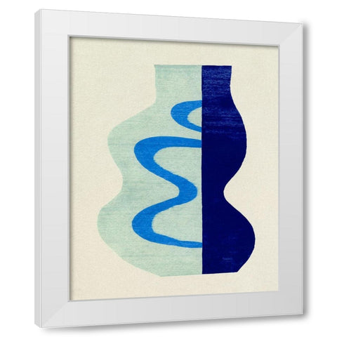 Squiggle Vase I White Modern Wood Framed Art Print by Caroline, Emma