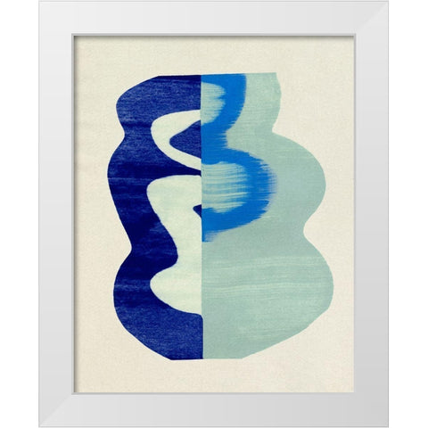 Squiggle Vase III White Modern Wood Framed Art Print by Caroline, Emma