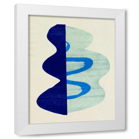 Squiggle Vase IV White Modern Wood Framed Art Print by Caroline, Emma