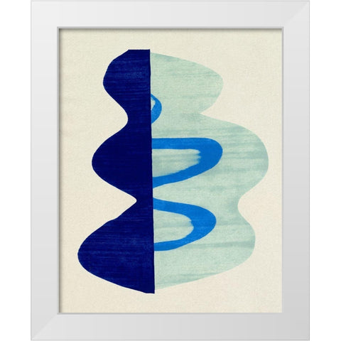Squiggle Vase IV White Modern Wood Framed Art Print by Caroline, Emma