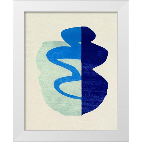 Squiggle Vase V White Modern Wood Framed Art Print by Caroline, Emma