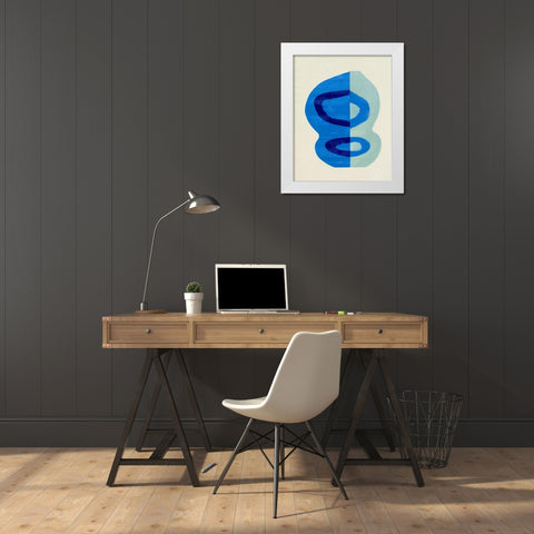 Squiggle Vase VI White Modern Wood Framed Art Print by Caroline, Emma