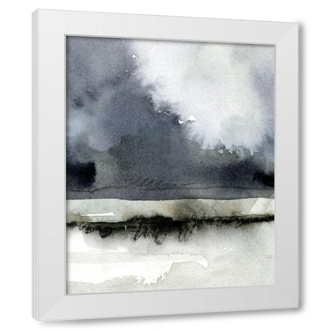 Dusk Horizon I White Modern Wood Framed Art Print by Caroline, Emma