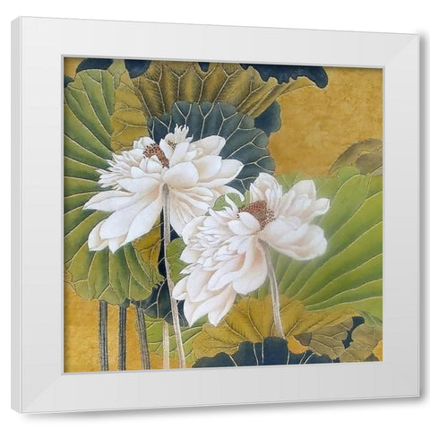 Historical Flora I White Modern Wood Framed Art Print by Hunziker, Steve