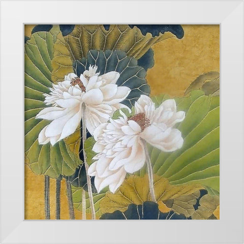 Historical Flora I White Modern Wood Framed Art Print by Hunziker, Steve
