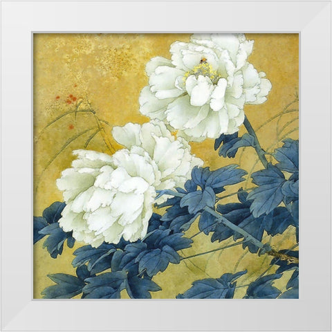 Historical Flora II White Modern Wood Framed Art Print by Hunziker, Steve