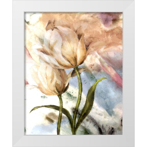 Pastel Fleur I White Modern Wood Framed Art Print by Smith, Karen