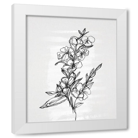 Flourish Sketches II White Modern Wood Framed Art Print by Smith, Karen