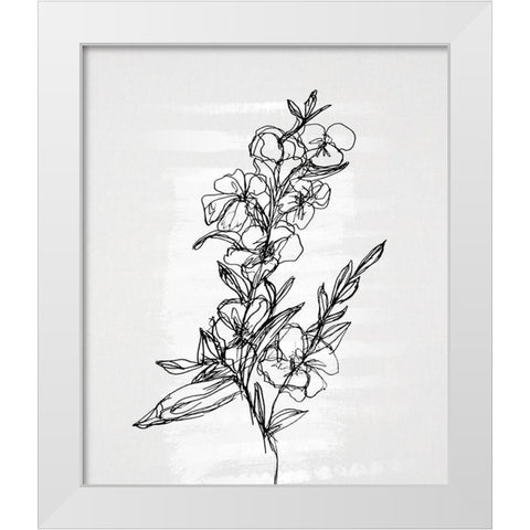 Flourish Sketches II White Modern Wood Framed Art Print by Smith, Karen