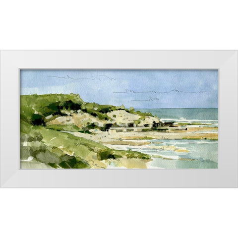 Coastal Sketch I White Modern Wood Framed Art Print by Caroline, Emma
