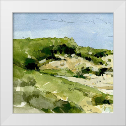 Coastal Sketch III White Modern Wood Framed Art Print by Caroline, Emma