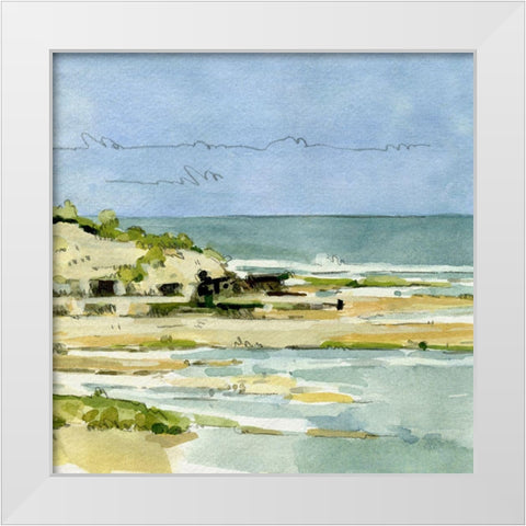 Coastal Sketch IV White Modern Wood Framed Art Print by Caroline, Emma