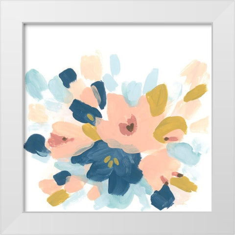 Drybrush Bouquet II White Modern Wood Framed Art Print by Vess, June Erica