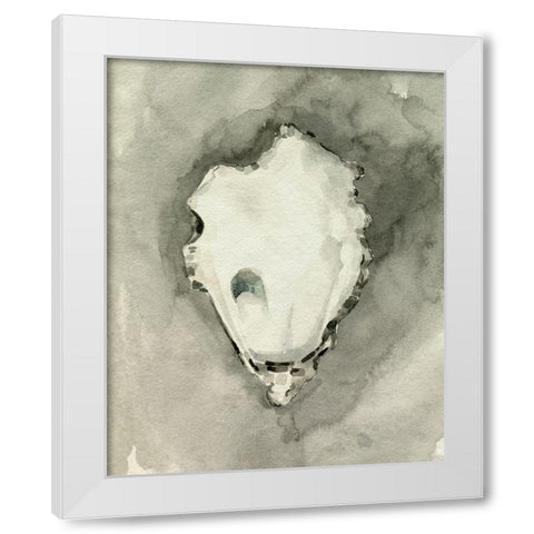 Neutral Oyster Shell I White Modern Wood Framed Art Print by Caroline, Emma