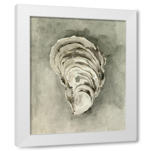 Neutral Oyster Shell II White Modern Wood Framed Art Print by Caroline, Emma