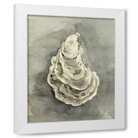 Neutral Oyster Shell IV White Modern Wood Framed Art Print by Caroline, Emma