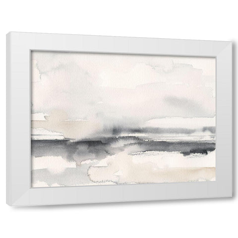 Distant Neutrals IV White Modern Wood Framed Art Print by Barnes, Victoria