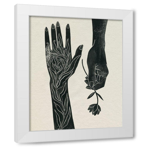 Forget Me Not Gesture II White Modern Wood Framed Art Print by Popp, Grace
