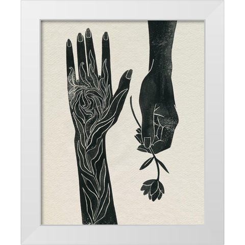 Forget Me Not Gesture II White Modern Wood Framed Art Print by Popp, Grace