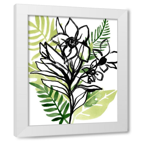 Tropical Sketchbook II White Modern Wood Framed Art Print by Vess, June Erica