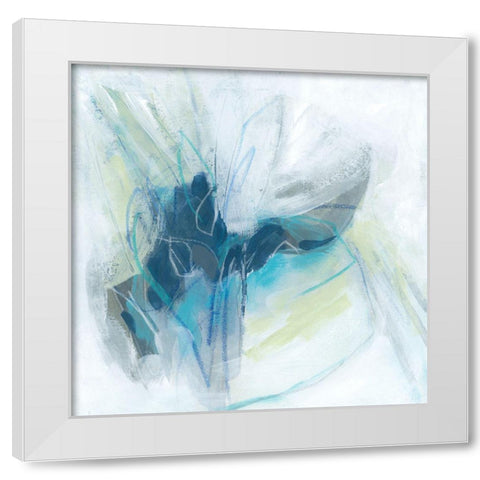 Blue Chasm I White Modern Wood Framed Art Print by Vess, June Erica