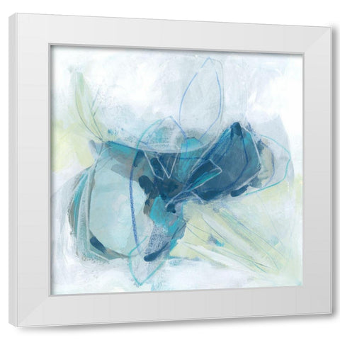 Blue Chasm II White Modern Wood Framed Art Print by Vess, June Erica