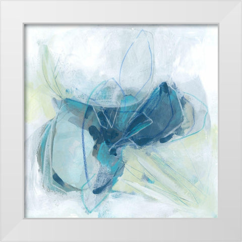 Blue Chasm II White Modern Wood Framed Art Print by Vess, June Erica