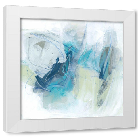 Blue Chasm IV White Modern Wood Framed Art Print by Vess, June Erica