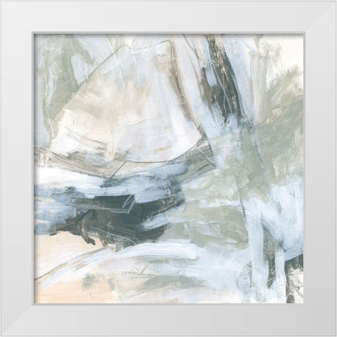 Neutral Swath III White Modern Wood Framed Art Print by Vess, June Erica