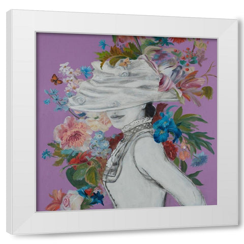 Lady Florals IV White Modern Wood Framed Art Print by Iafrate, Sandra