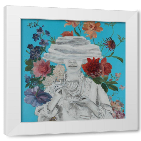 Lady Florals V White Modern Wood Framed Art Print by Iafrate, Sandra