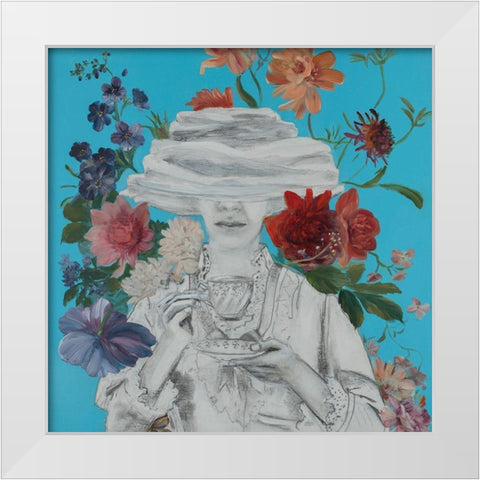 Lady Florals V White Modern Wood Framed Art Print by Iafrate, Sandra