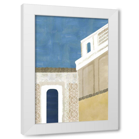 Azul Luz II White Modern Wood Framed Art Print by Kouta, Flora