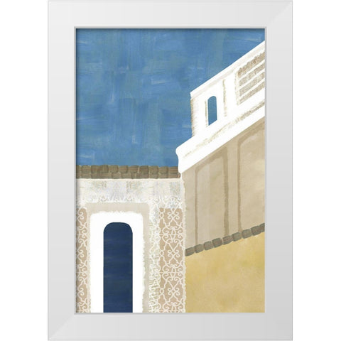 Azul Luz II White Modern Wood Framed Art Print by Kouta, Flora