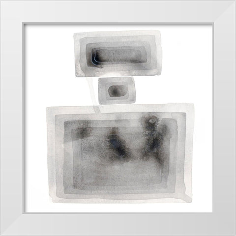 Balanced Squares I White Modern Wood Framed Art Print by Sparler, Erin
